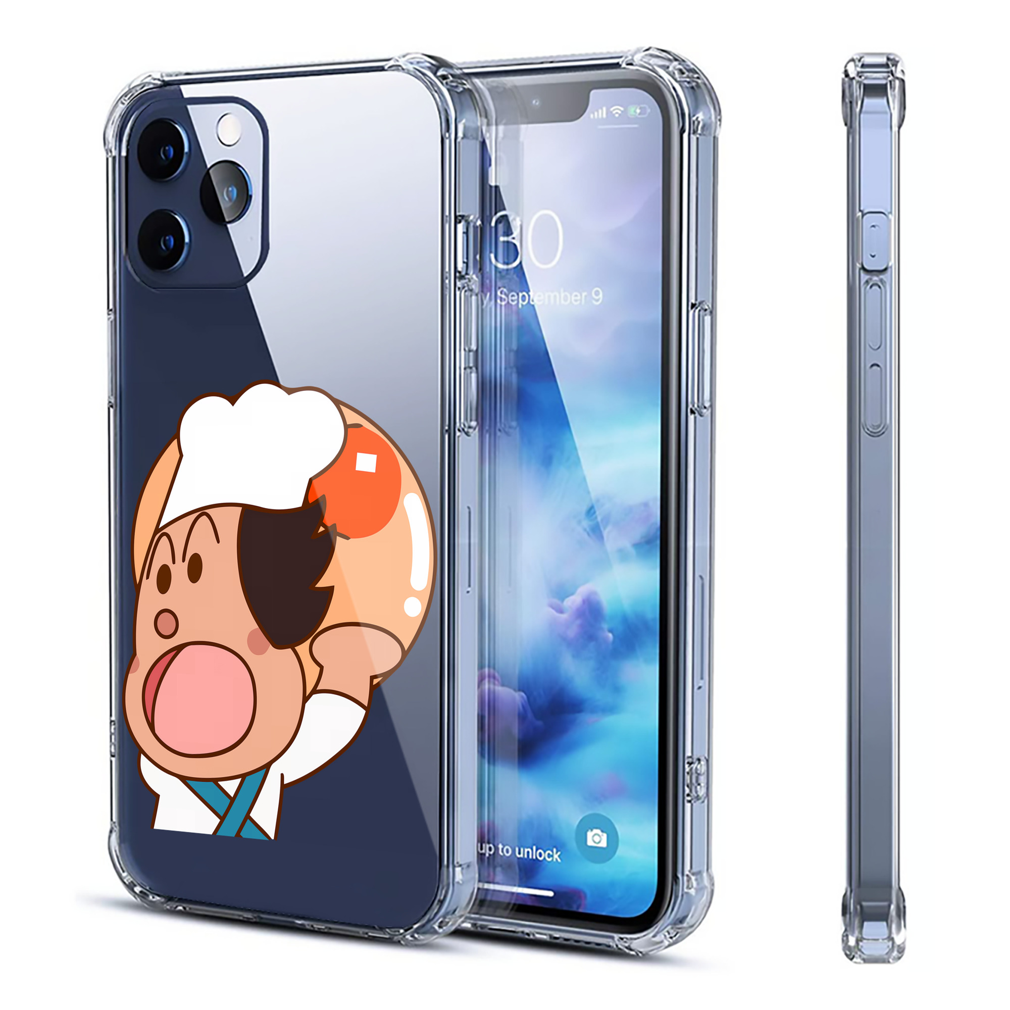 （画像用） アンパンマン Anpanman 【iPhone 12シリーズ対応】透明スマホケース（クリアソフトケース）